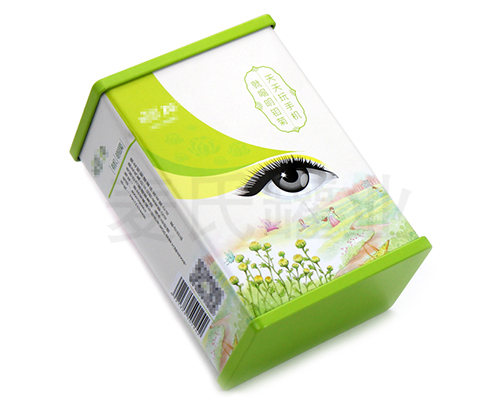 明目菊花茶鐵盒子包裝,花草茶馬口鐵盒,獨(dú)特浮雕激凸工藝,用精湛的工藝彰顯麥?zhǔn)瞎迾I(yè)12年定制包裝的傳承歷史,材質(zhì)有0.23mm鍍錫馬口鐵,真材實(shí)料,相比紙質(zhì)、三片罐，新穎包裝更高檔次